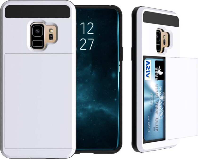 Galaxy S9 Deksel laget av plastikk og silikon - Hvit