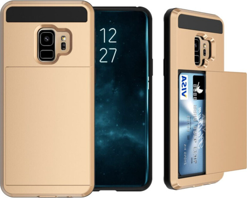 Galaxy S9 Deksel laget av plastikk og silikon - Gull