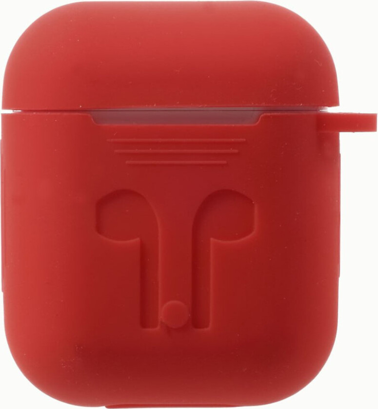 Airpods Beskyttelses deksel laget av silikon - Rødt