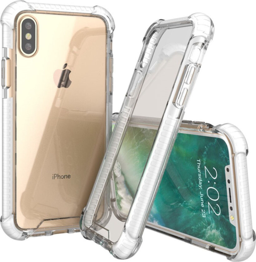 iPhone X akrud/silikon cover - Hvit