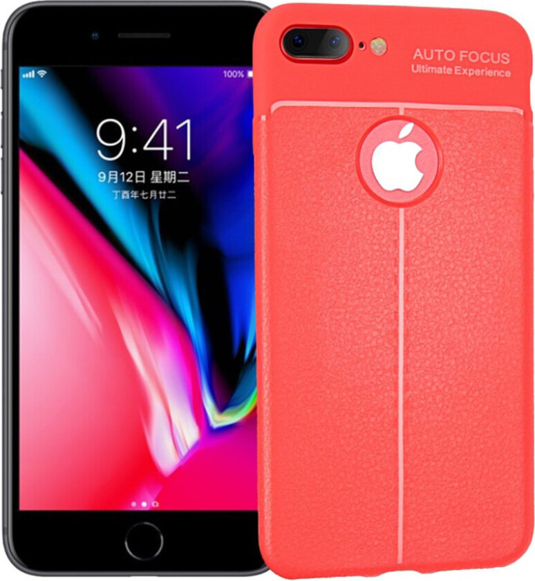 ANGIBABE iPhone X silikon cover - Lys rød med inside motiv