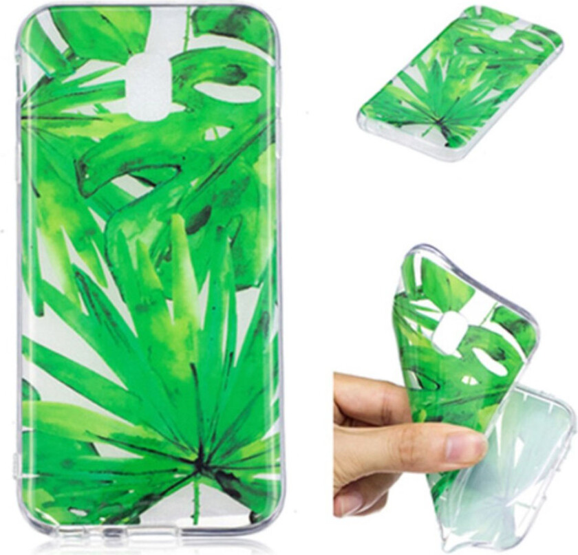 Galaxy J3 (2017) deksel laget av silikon - Grønne blader