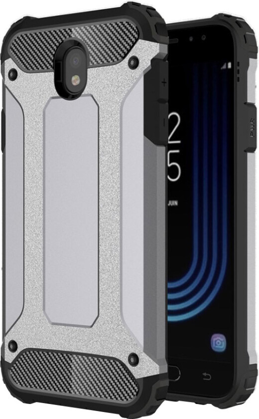 Galaxy J7 (2017) Deksel laget av plastikk og silikon - Grå