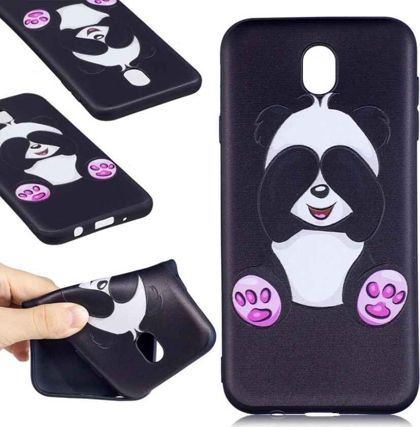 Galaxy J7 (2017) Deksel laget av silikon - Blyg panda