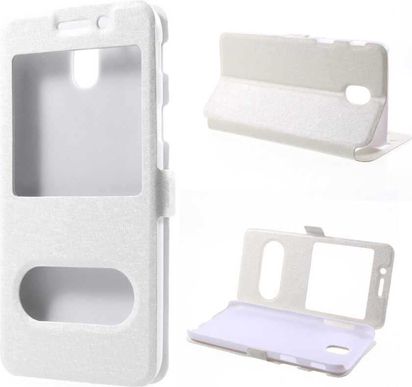 Galaxy J7 (2017) Deksel laget av plastikk og kunstlær - Hvit