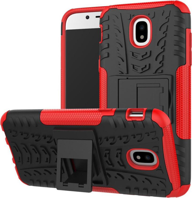 Galaxy J5 (2017) Deksel laget av plastikk og silikon - Rød