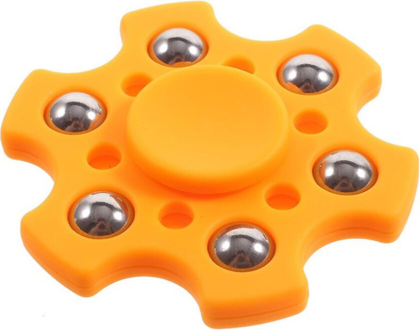 Small Metal Balls Hexagon Fidget Spinner- Orange