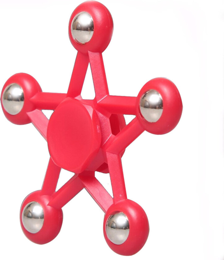 Pentagram Star Steel Ball Fidget Spinner- Rød
