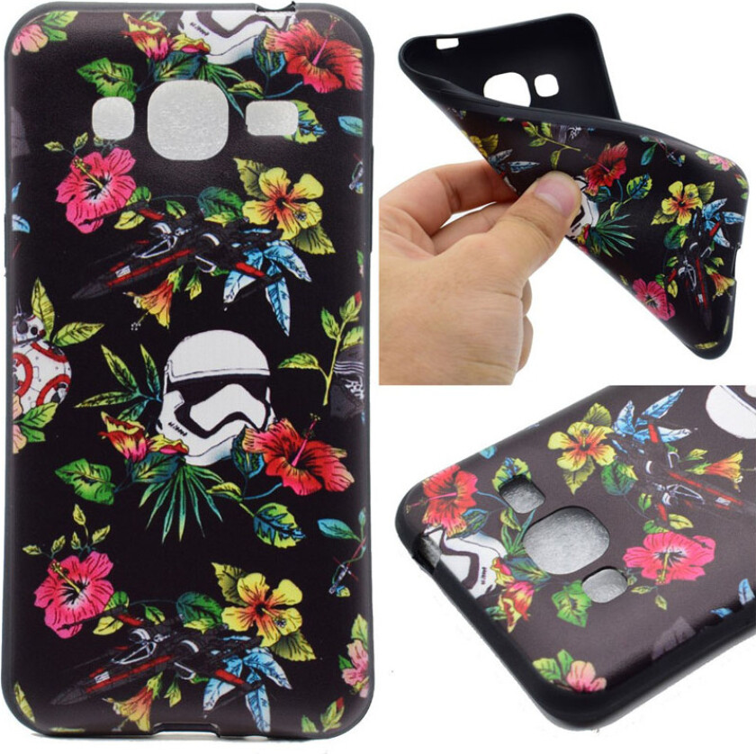 Galaxy J3 (2016) silikondeksel m. motiv - Fargerike blomster