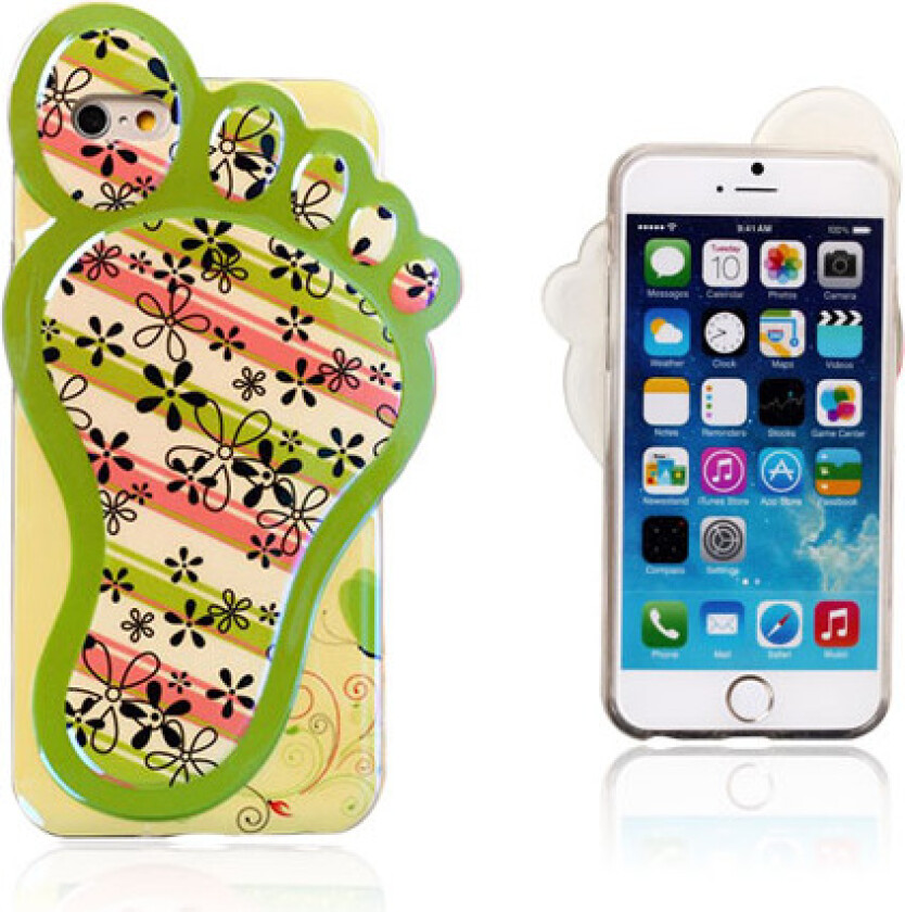 3D Foot (Floret Og Striper) iPhone 6 Deksel