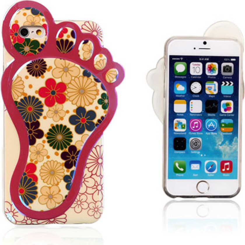 3D Foot (Cartoon Blomster) iPhone 6 Deksel