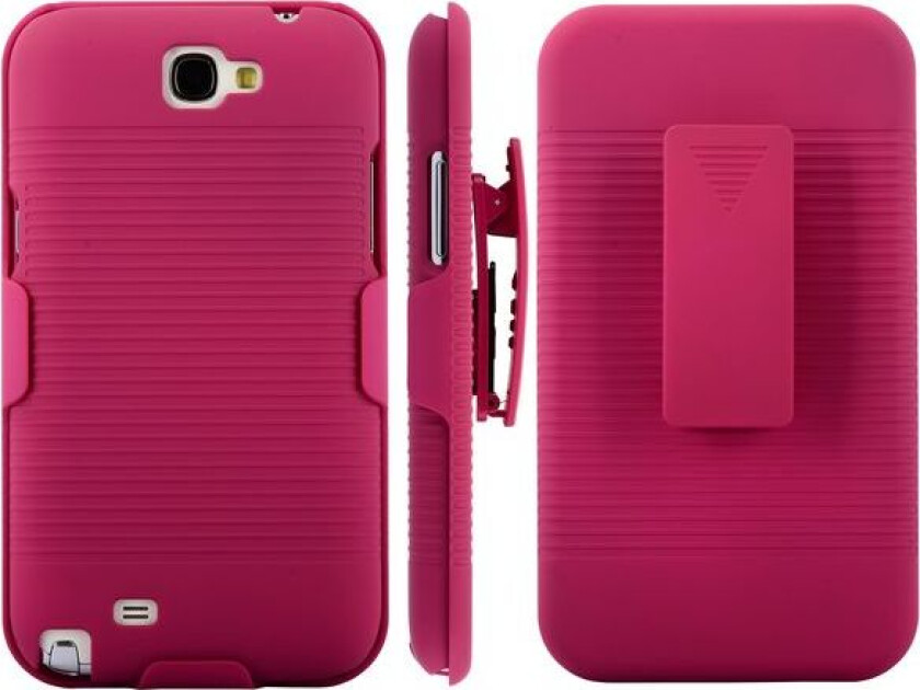 BeltClip KickStand (Hot Rosa) Samsung Galaxy Note 2 Deksel