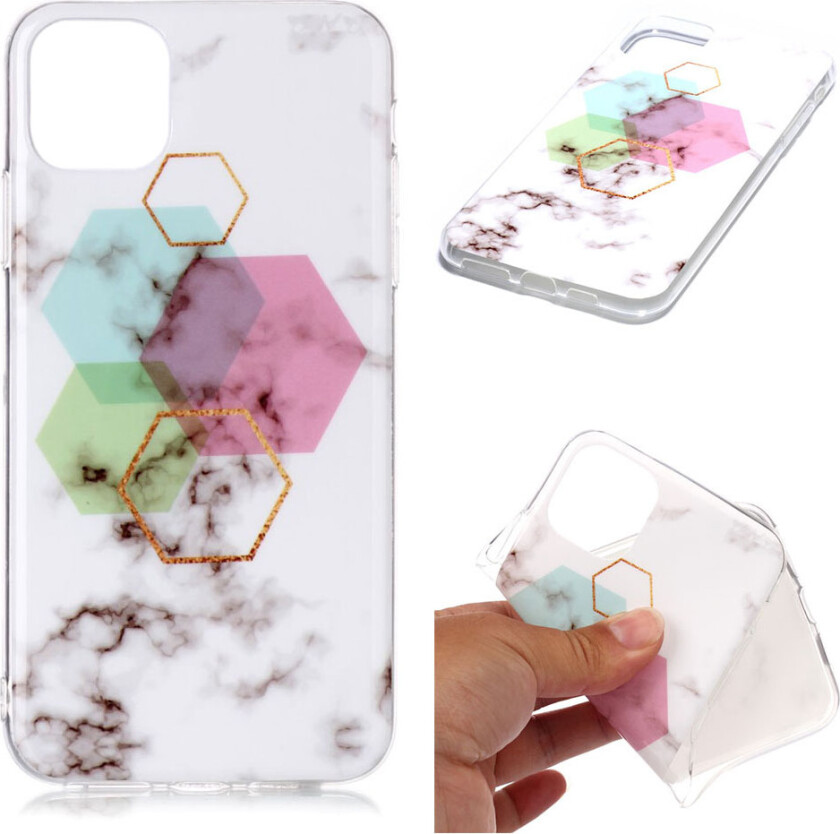 Marble iPhone 11 Pro Max deksel - Hexagon form marmor