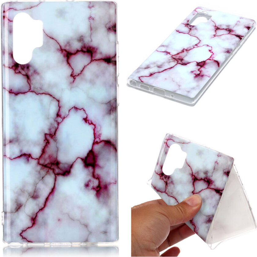 Marble Samsung Galaxy Note 10 Pro deksel - Rose / Hvit