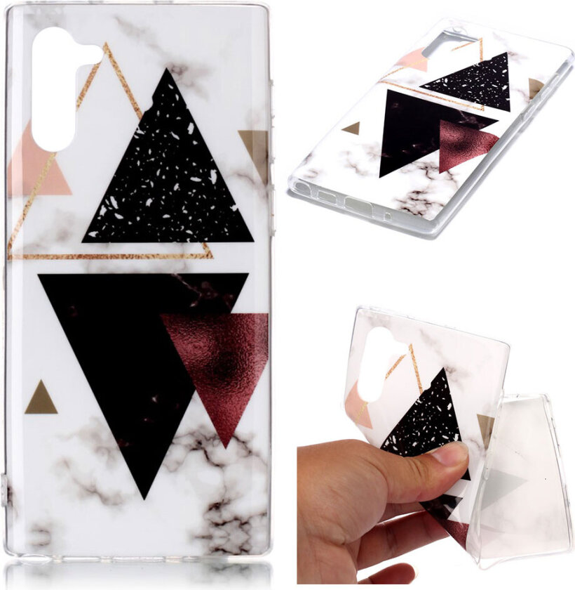 Marble Samsung Galaxy Note 10 deksel - Dark Triangles Marble
