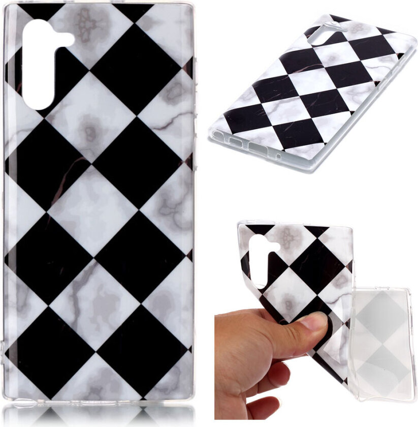 Marble Samsung Galaxy Note 10 deksel - Diamant Svart