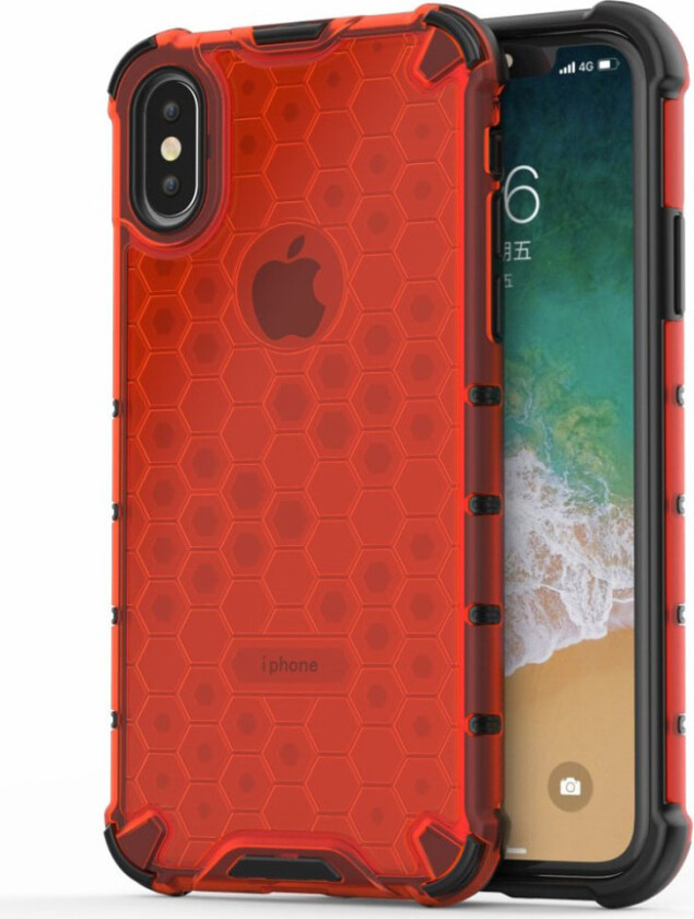 Bofink Honeycomb iPhone XS deksel - Rød