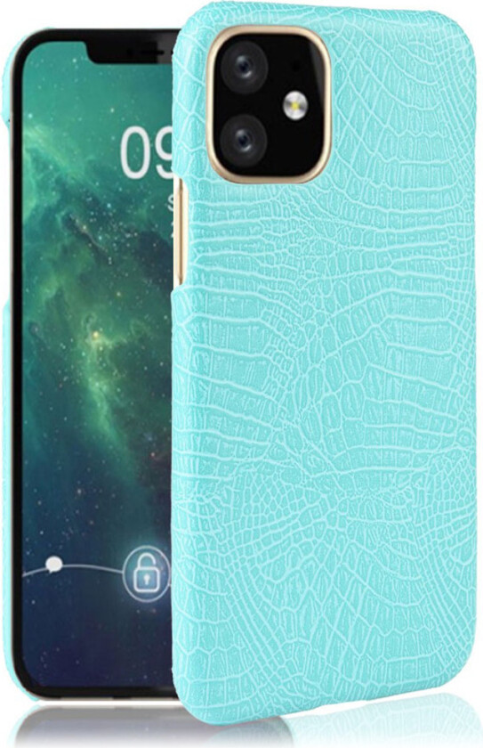 Croco iPhone 11 deksel - Cyan
