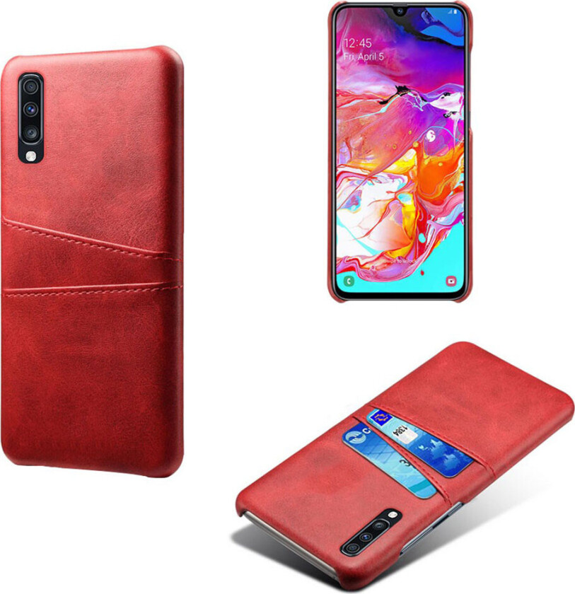 Dual Card Samsung Galaxy A70 deksel - Rød