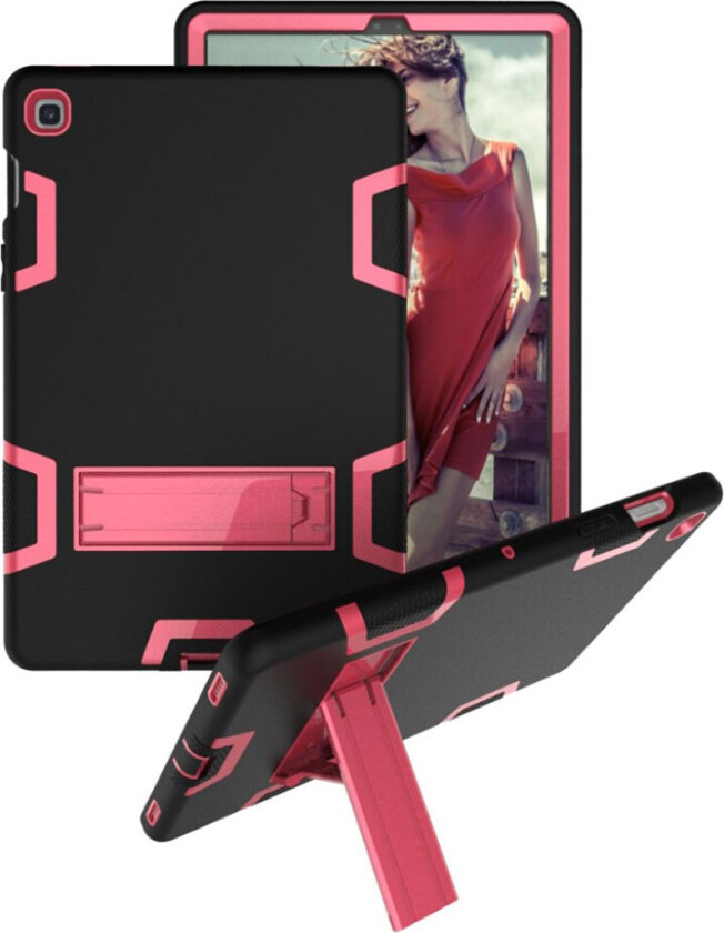 Galaxy Tab S5E støtsikker hybrid deksel - Svart / Rose