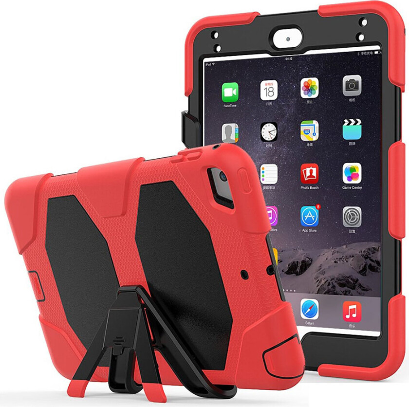 iPad Mini (2019) silikon combo deksel - Rød