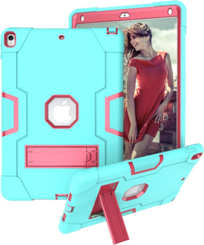 iPad Air (2019) støtsikker hybrid deksel - Cyan / Rose