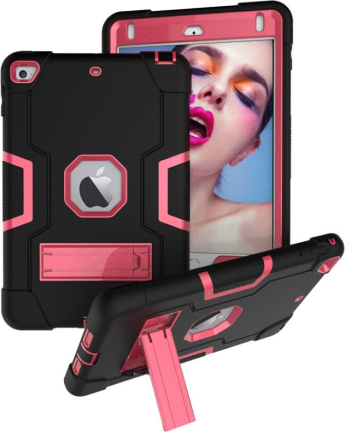 iPad Mini (2019) støtsikker hybrid deksel - Svart / Rose
