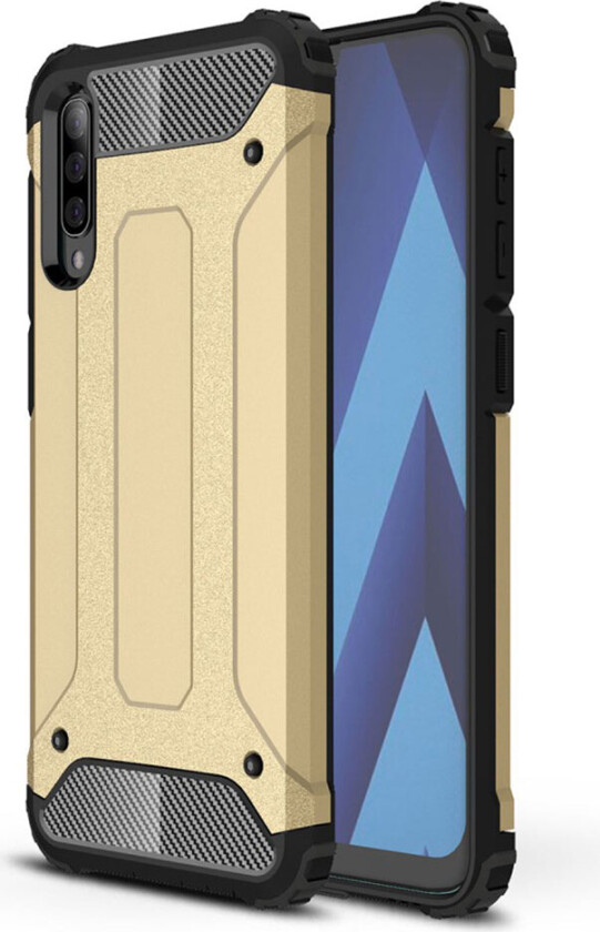 Galaxy A70 rustning vakt hybrid deksel - Gold