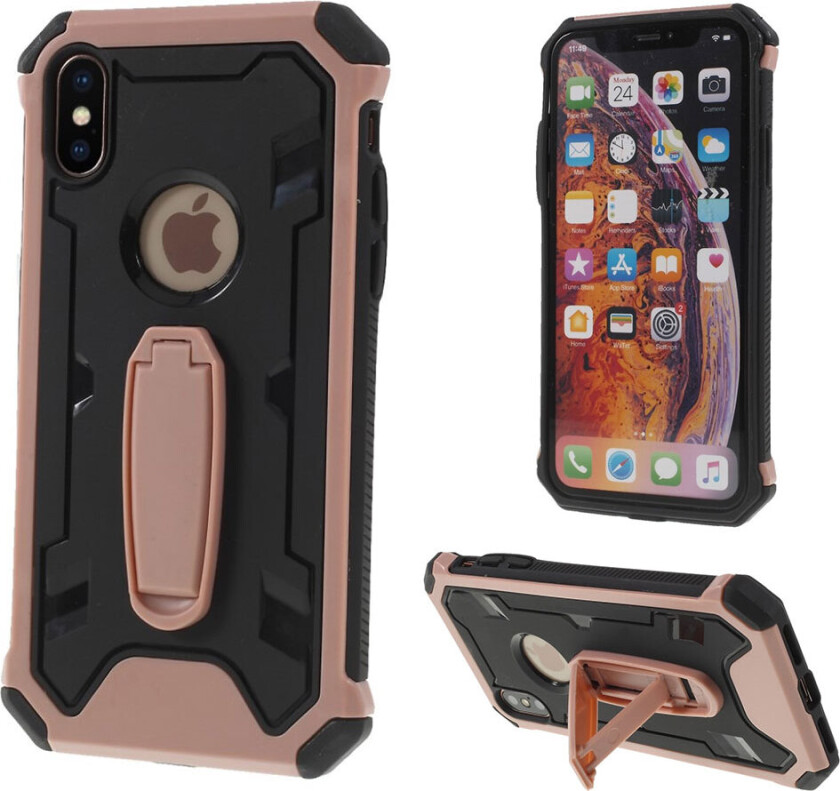 iPhone Xs Max støtsikker combo deksel - Pink