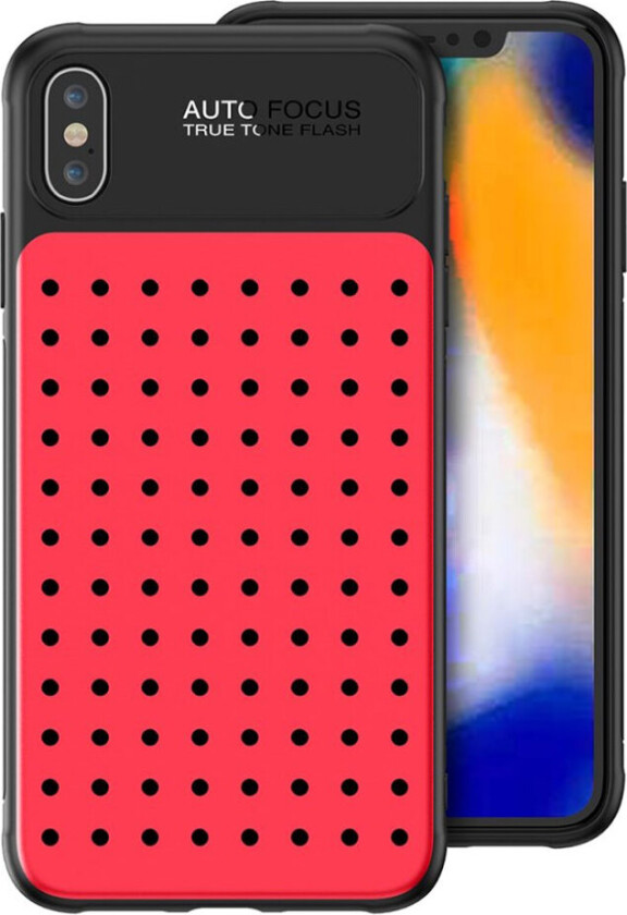 iPhone XS varmespredning hybrid deksel - Rød