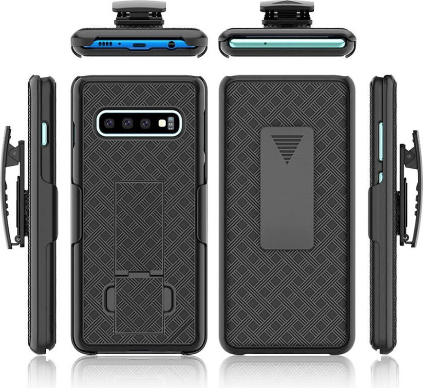 Galaxy S10 Plus vevd hybrid deksel - Sort