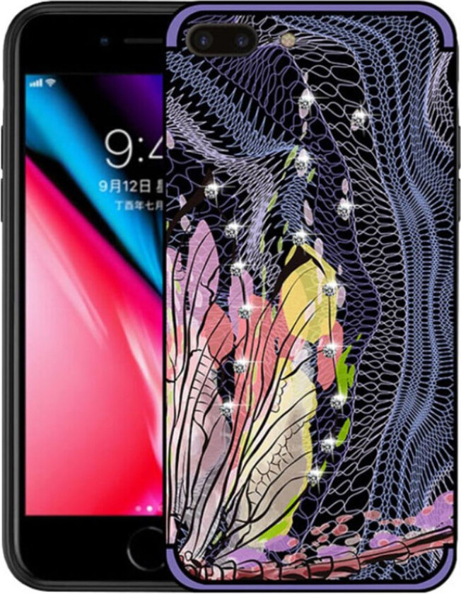 NXE iPhone 7 Plus og 8 Plus Deksel laget av hybrid og silikon materiale - Lilla