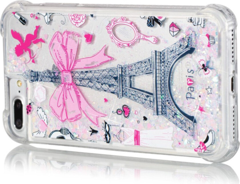 iPhone 7 Plus og 8 Plus Deksel laget av silikon - Eiffel tårn med sløyfe