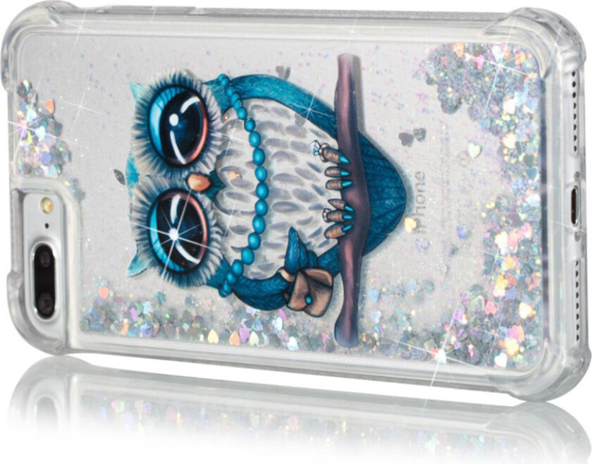 iPhone 7 Plus og 8 Plus Deksel laget av silikon - Elegant ugle