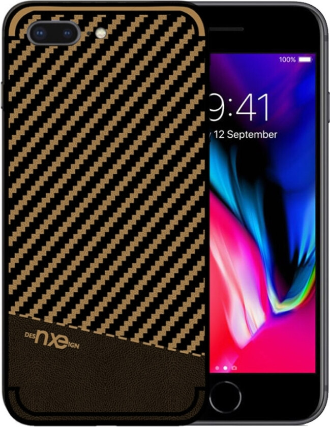 NXE iPhone 7 Plus og 8 Plus Deksel laget av silikon - Brun