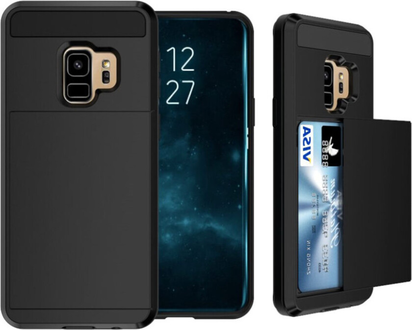 Galaxy S9 Deksel laget av plastikk og silikon - Svart