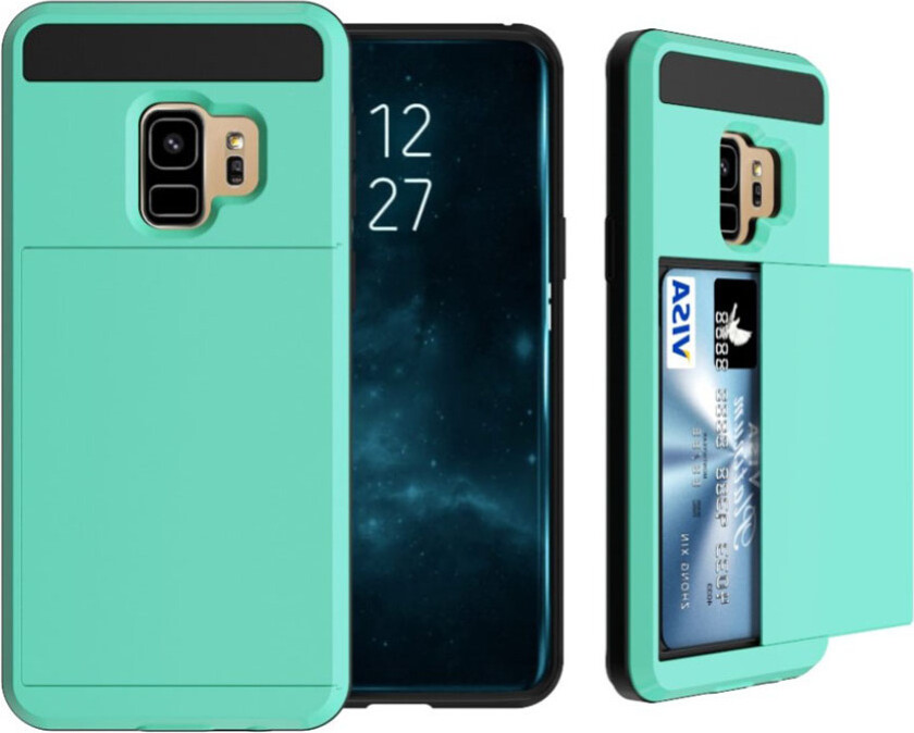 Galaxy S9 Deksel laget av plastikk og silikon - Turkis