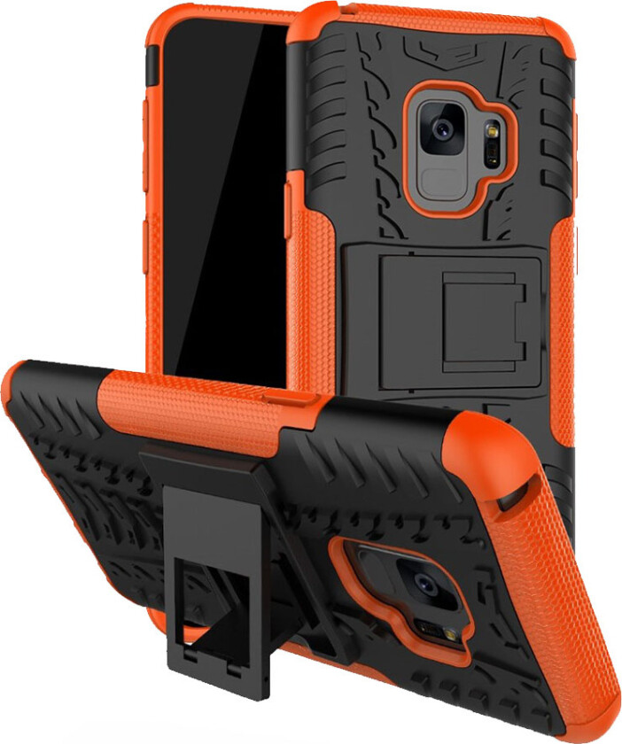 Galaxy S9 Plus Deksel laget av plastikk og silikon - Oransje