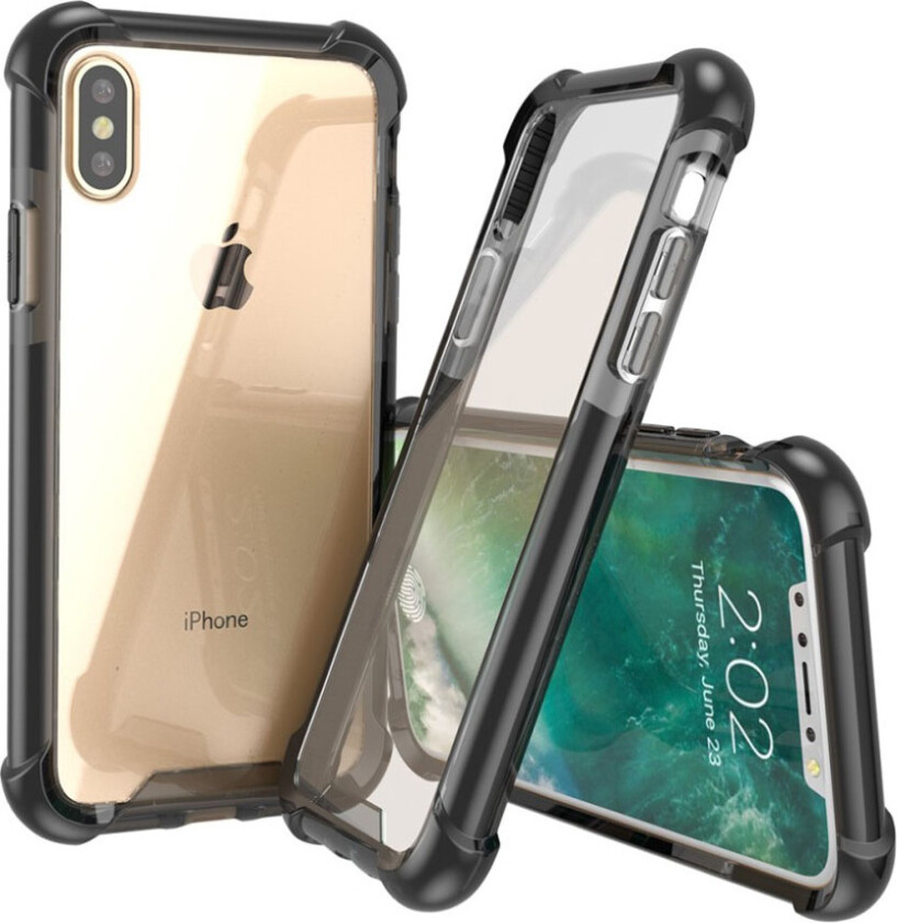 iPhone X akrud/silikon cover - Svart
