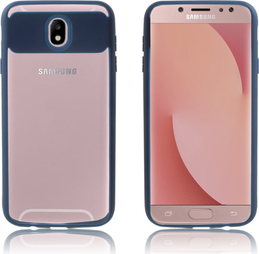 Galaxy J7 (2017) Deksel laget av plastikk og silikon - Blå
