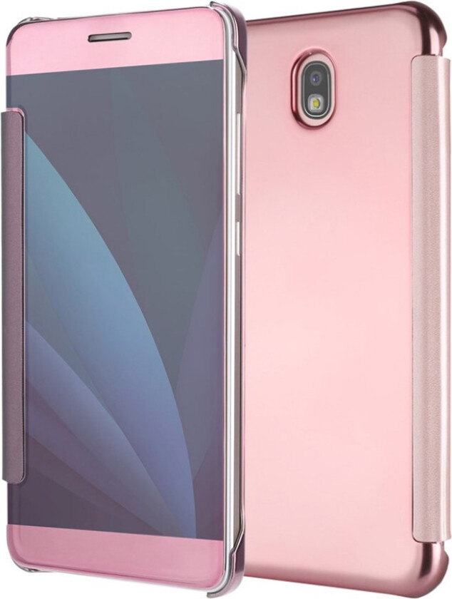 Galaxy J5 (2017) Deksel laget av plastikk og kunstlær - Rosa gull