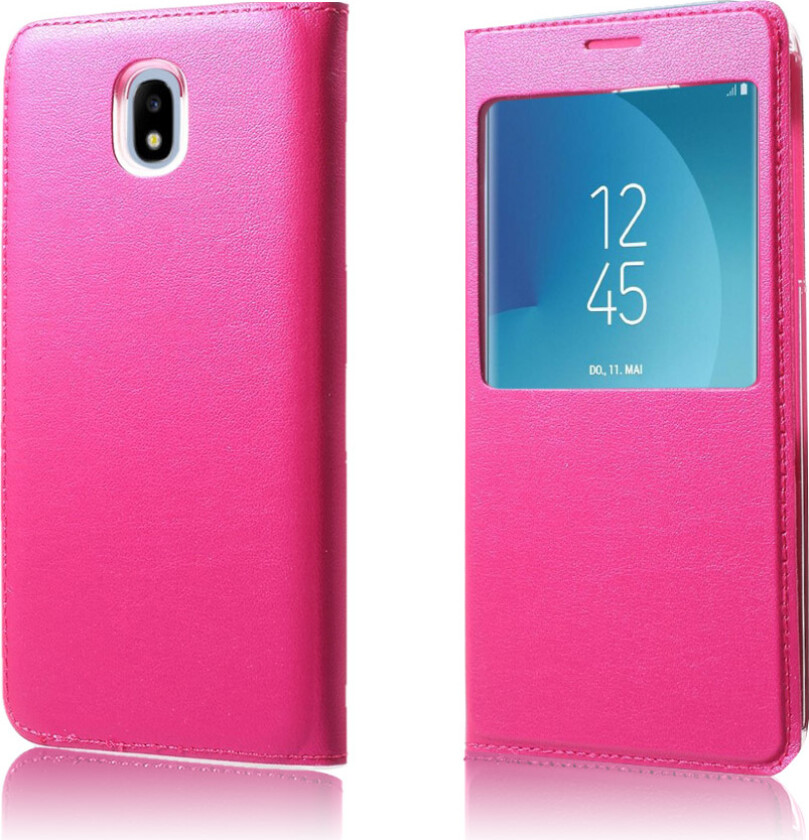 Galaxy J5 (2017) Deksel laget av plastikk og kunstlær - Rosa