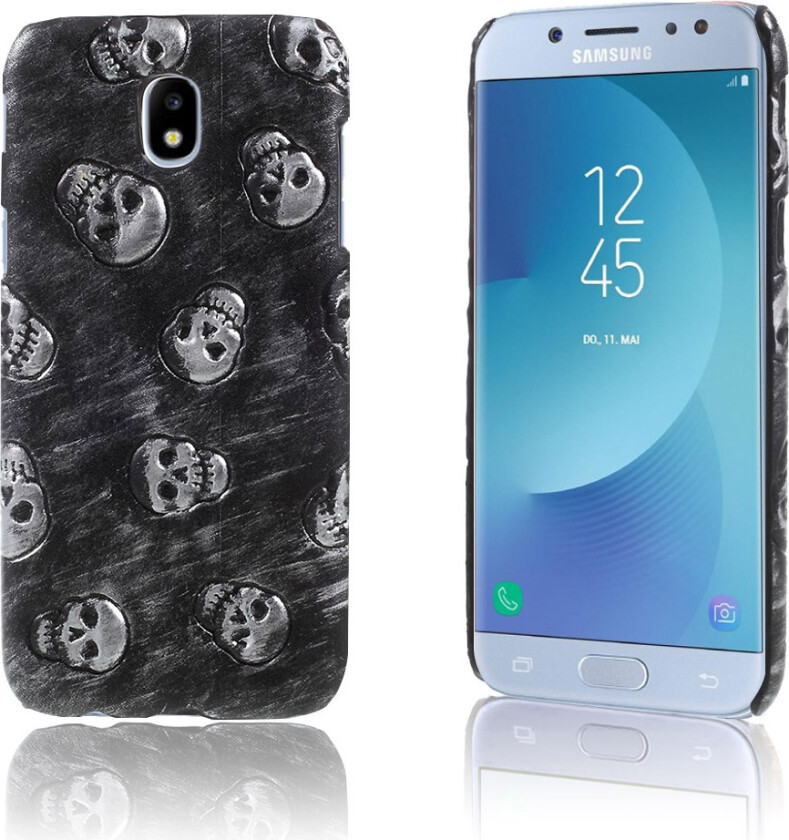 Galaxy J5 (2017) Deksel laget av plastikk og kunstlær - Skaller, grå