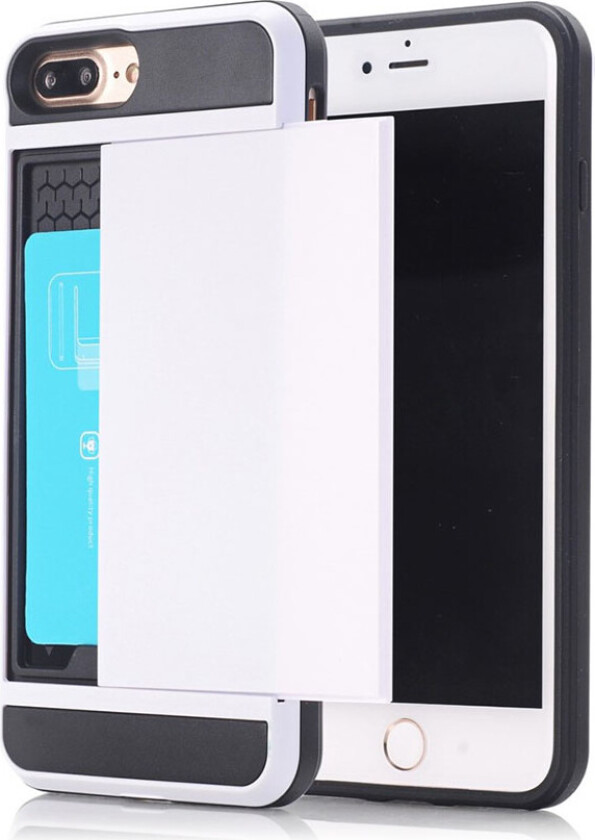 Christensen iPhone 7 Plus / 8 Plus fleksibelt deksel med to lag - Hvit
