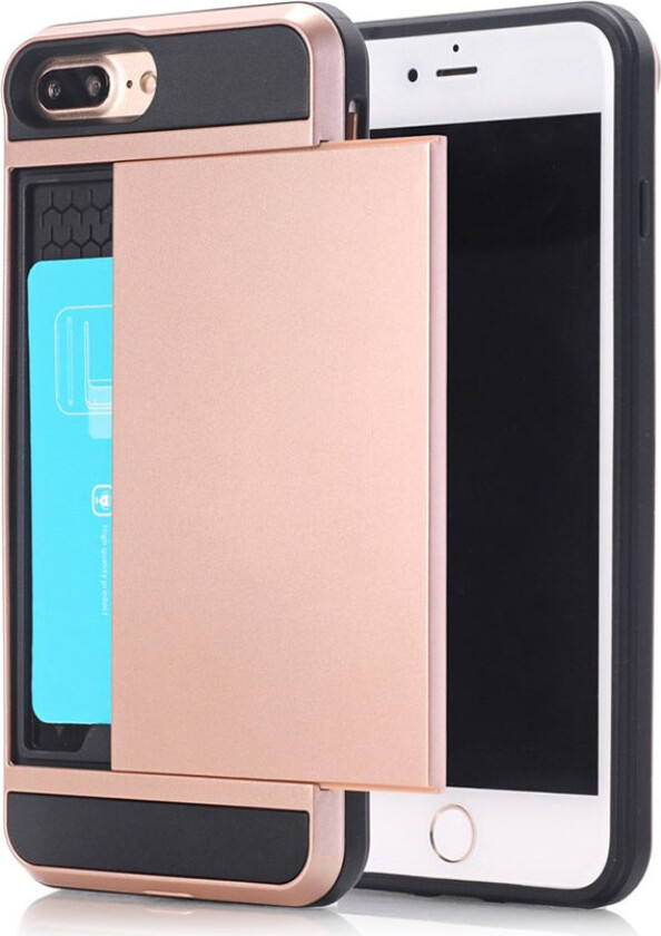 Christensen iPhone 7 Plus / 8 Plus fleksibelt deksel med to lag - Rødgull