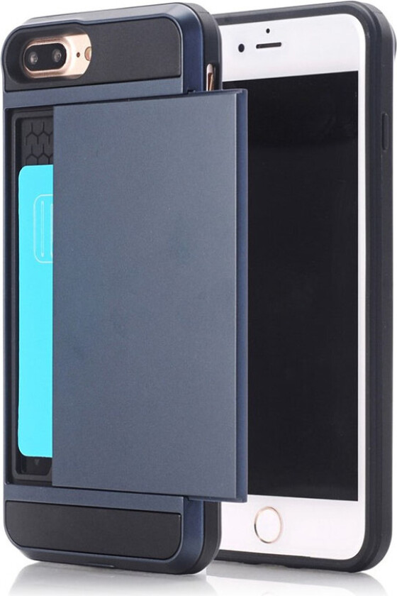 Christensen iPhone 7 Plus / 8 Plus fleksibelt deksel med to lag - Mørkeblå