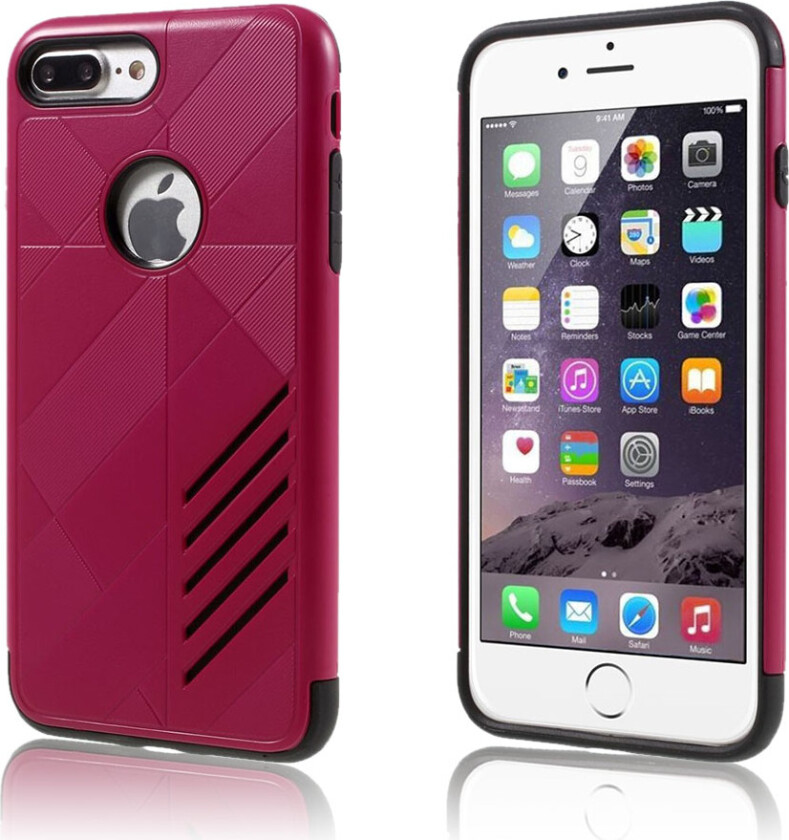Absalon iPhone 7 Plus / 8 Plus fleksibelt hybrid deksel - Varm rosa