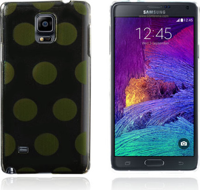 Sort Ink (Gul Polka Prikker) Samsung Galaxy Note 4 Deksel