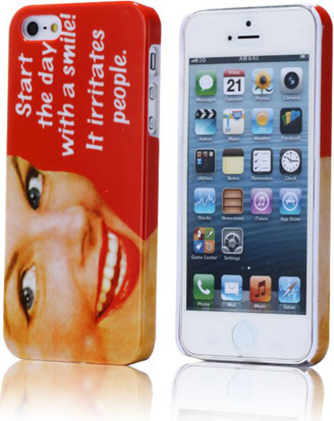 Retro Woman (Rød) iPhone 5 Deksel