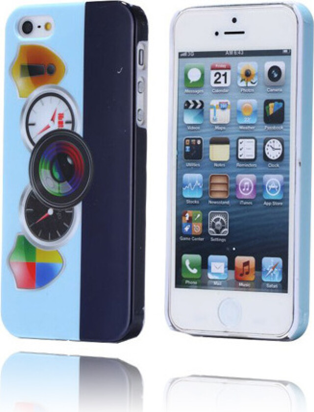 Retro Speaker (Blå) iPhone 5 Deksel